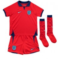 Camiseta Inglaterra Declan Rice #4 Visitante Equipación para niños Mundial 2022 manga corta (+ pantalones cortos)